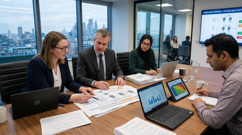 Professional stockfoto, 16:9, photorealistic: Business meeti